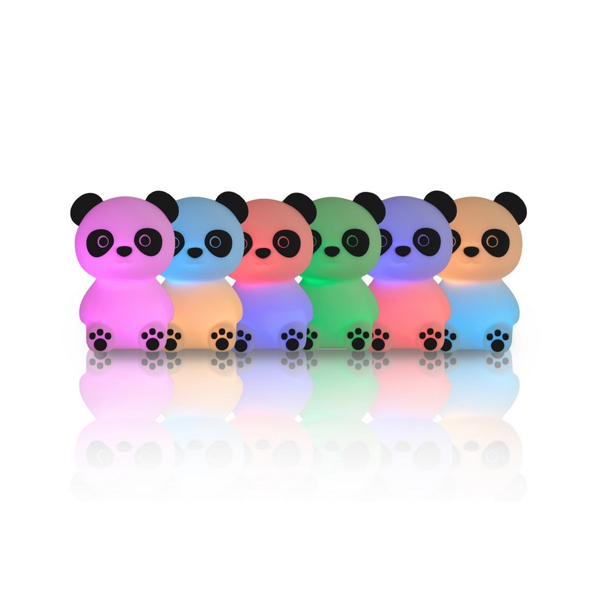 MegaLight - LED RGB Димируем акумулаторен детски докосване лампа PADDY PANDA LED/5V