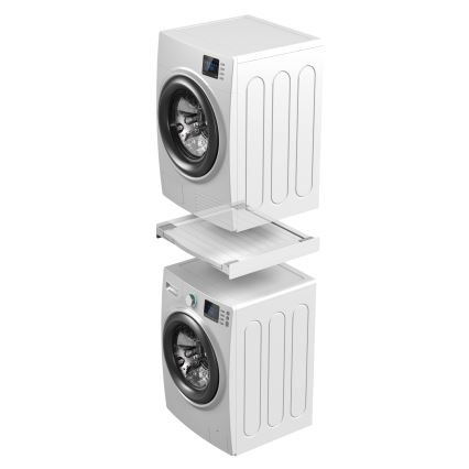 Meliconi 656113 - Междинна поставка за пералня и сушилня с изтегляща се полица 70 cm бяла