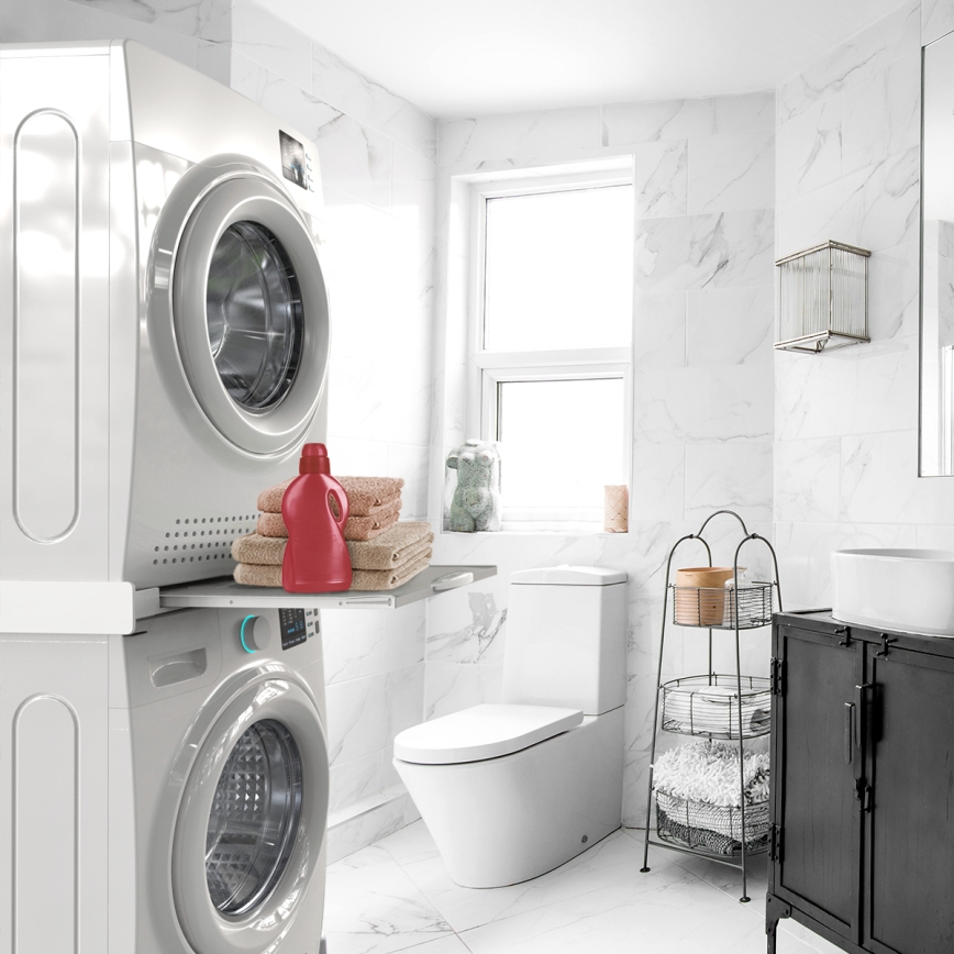 Meliconi 656114 - Междинна поставка за пералня и сушилня, 70 см, бяла