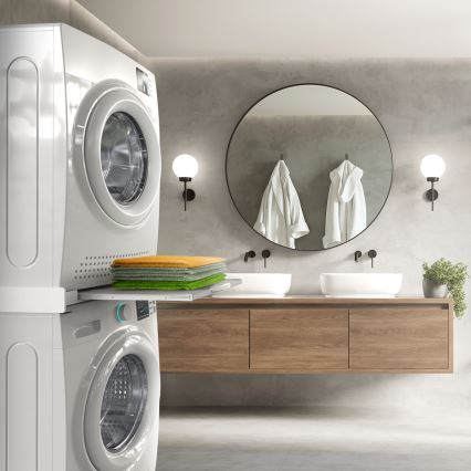 Meliconi 656114 - Междинна поставка за пералня и сушилня, 70 см, бяла