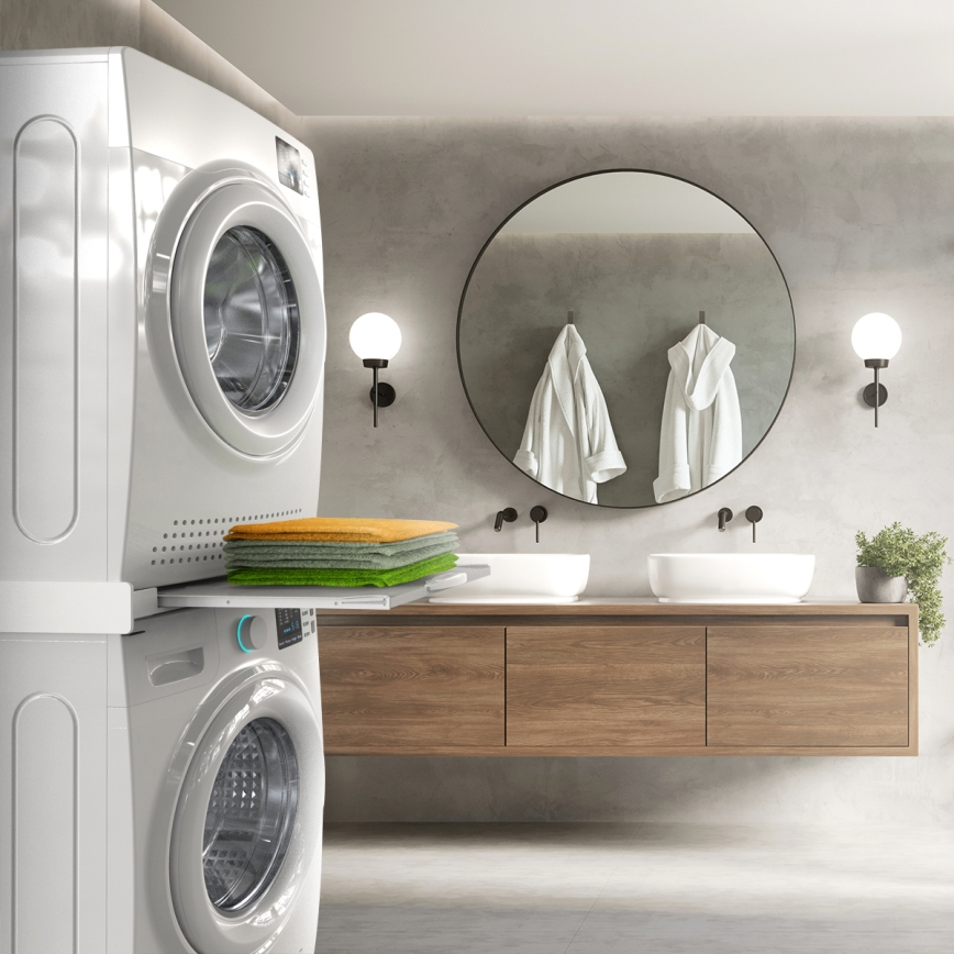 Meliconi 656114 - Междинна поставка за пералня и сушилня, 70 см, бяла