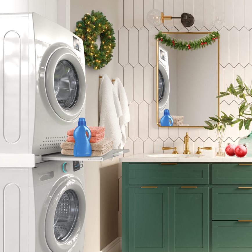 Meliconi 656114 - Междинна поставка за пералня и сушилня, 70 см, бяла