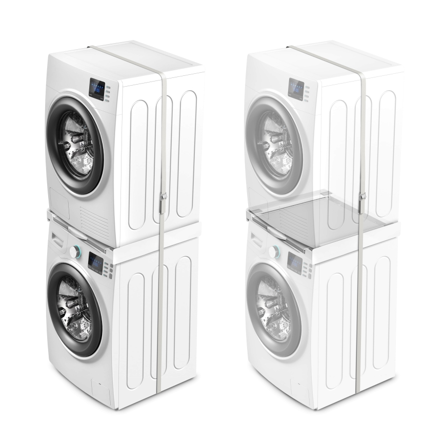 Meliconi 656114 - Междинна поставка за пералня и сушилня, 70 см, бяла