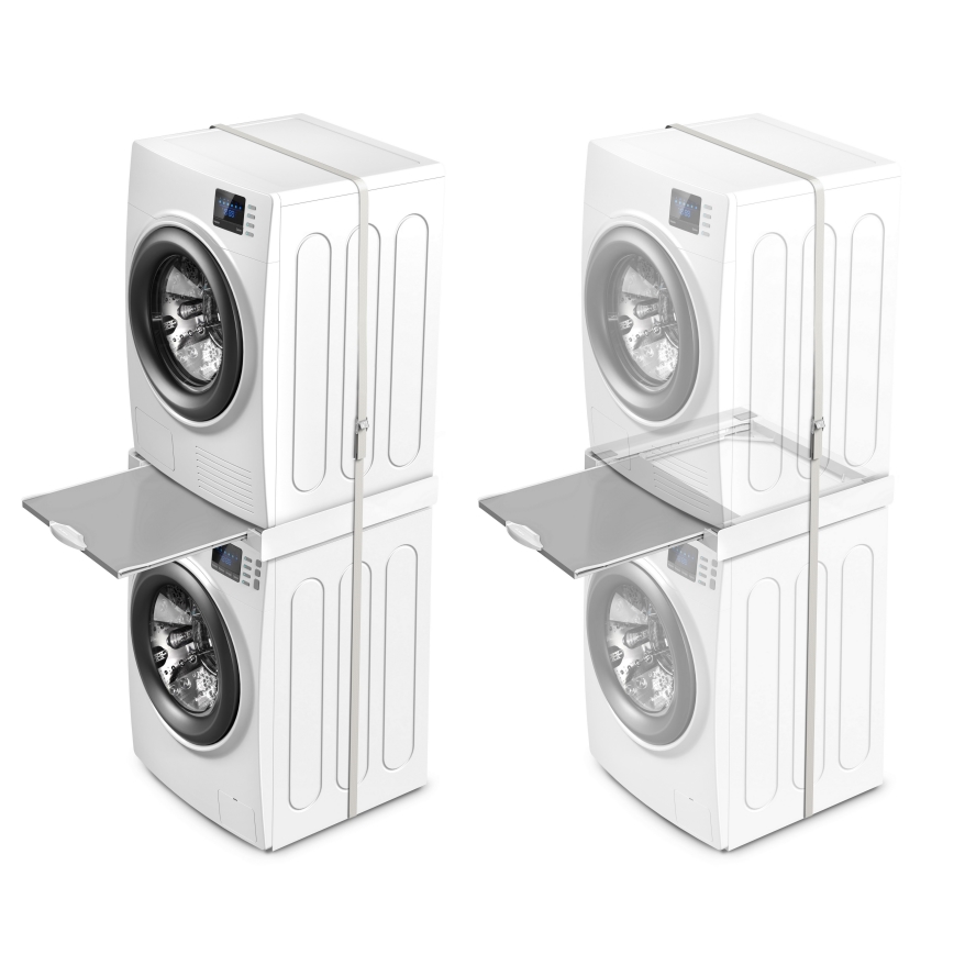 Meliconi 656114 - Междинна поставка за пералня и сушилня, 70 см, бяла