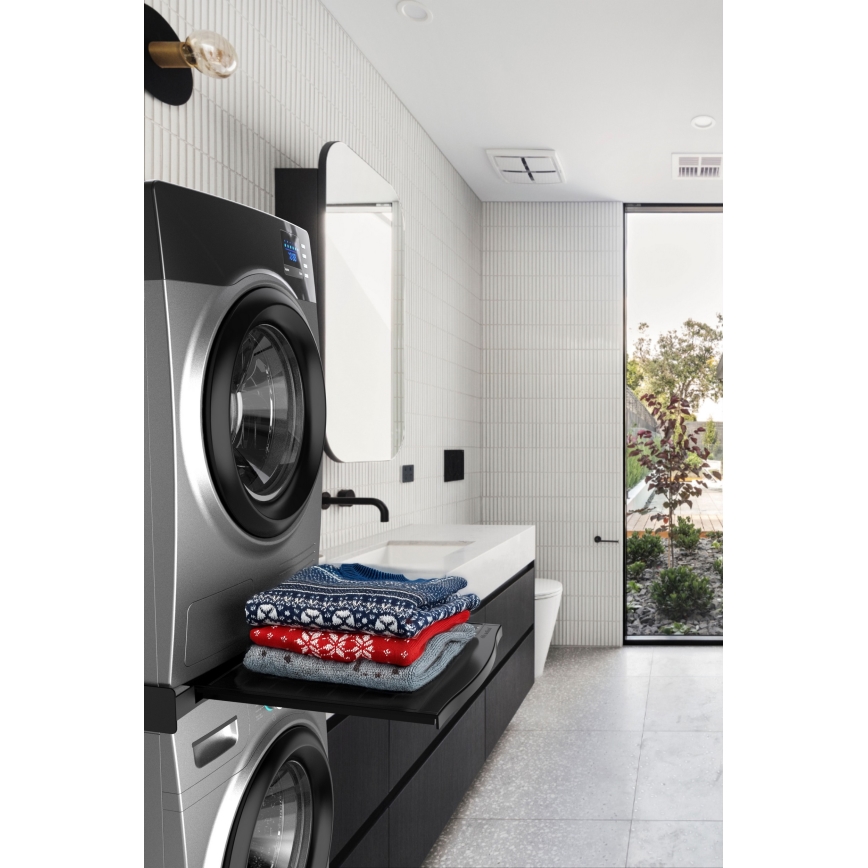 Meliconi 656136 - Междинна приставка за пералня и сушилня с изтеглящо се чекмедже 60 см черна