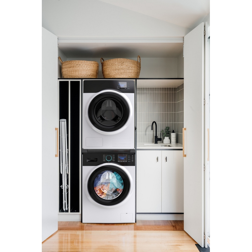 Meliconi 656136 - Междинна приставка за пералня и сушилня с изтеглящо се чекмедже 60 см черна