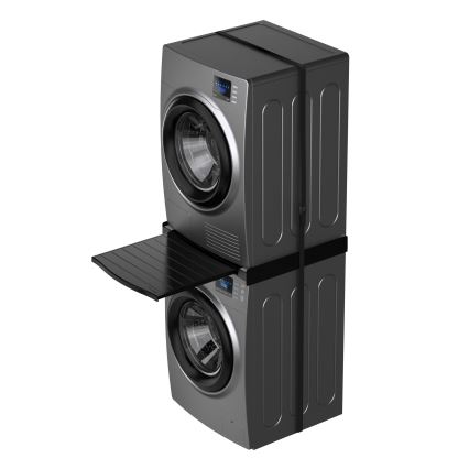 Meliconi 656136 - Междинна приставка за пералня и сушилня с изтеглящо се чекмедже 60 см черна