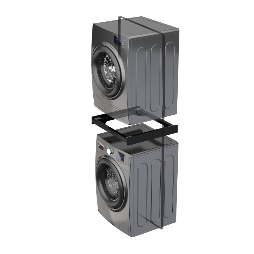 Meliconi 656138 - Междинна проставка за пералня и сушилня 70 см черна