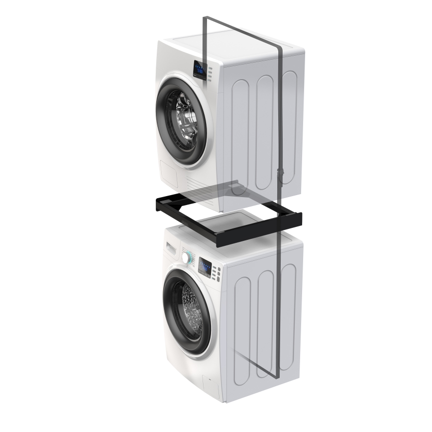 Meliconi 656138 - Междинна проставка за пералня и сушилня 70 см черна