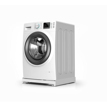 Meliconi 656146 - Антивибрационна подложка за пералня с прибиращи се колела, 61 см, бяла