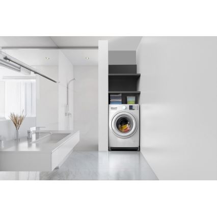 Meliconi 656168 - Антивибрационна подложка за пералня с прибиращи се колелца 47 см черна