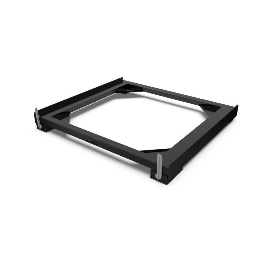 Meliconi 656168 - Антивибрационна подложка за пералня с прибиращи се колелца 47 см черна