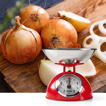 Melissa - Червена ретро кухненска везна с купа