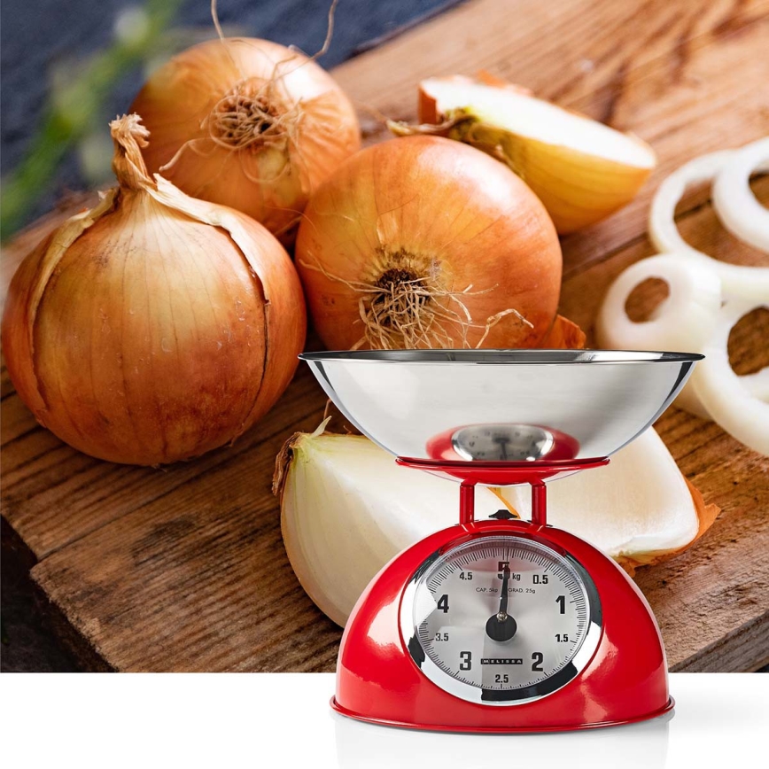 Melissa - Червена ретро кухненска везна с купа