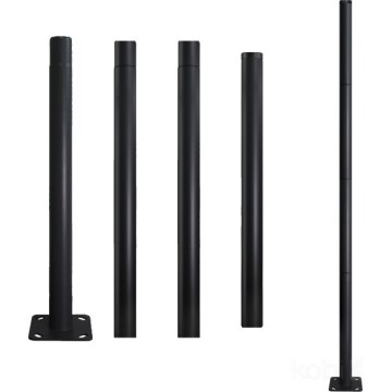 Метален стълб за външно осветление BASE, 4 м, Ø 60 мм, черен