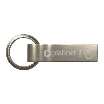 Метален водоустойчив Flash Disk USB 128GB матов хром