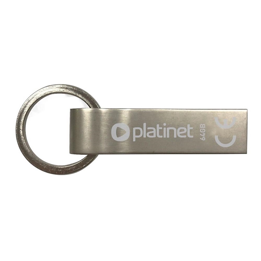 Метален водоустойчив Flash Disk USB 64GB матов хром