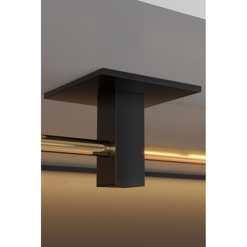 Метална поставка за тоалетна хартия 8x16 см черна/златиста