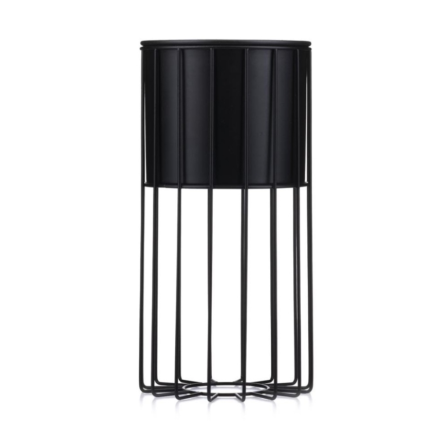 Метална саксия LOFT 42x20 см черен