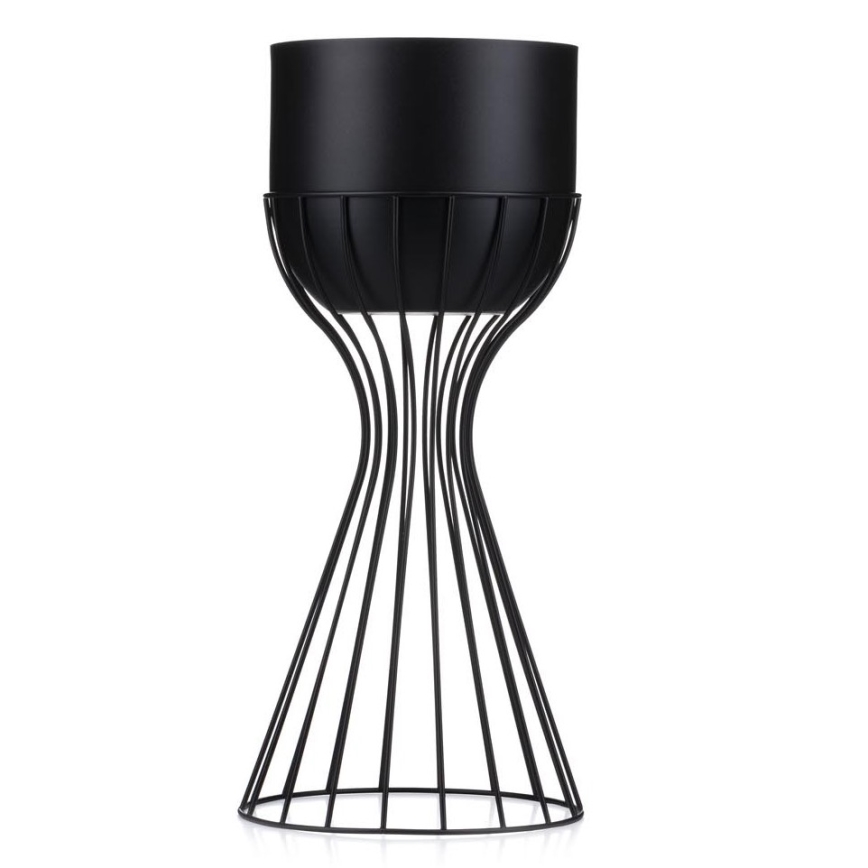 Метална саксия LOFT 46x20 см черен