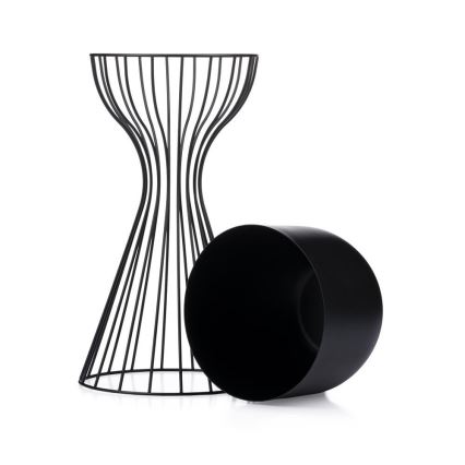 Метална саксия LOFT 46x20 см черен