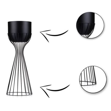 Метална саксия LOFT 46x20 см черен