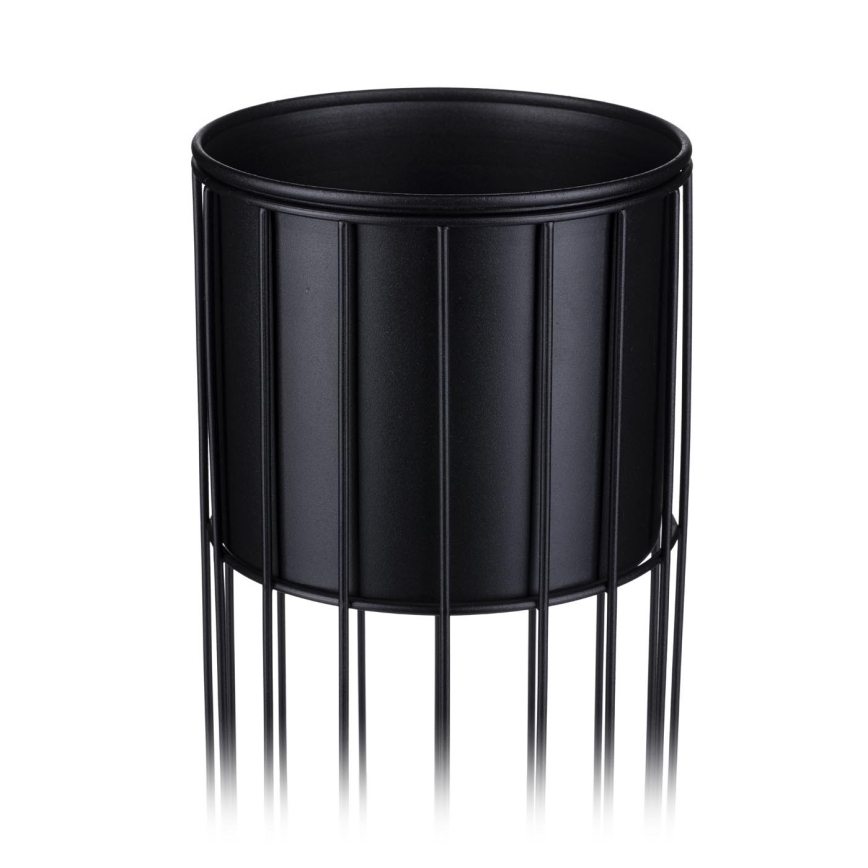 Метална саксия LOFT 55x20 см черен