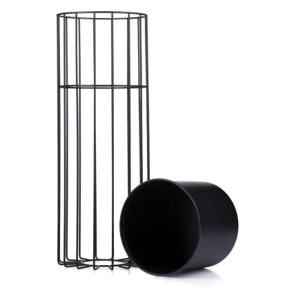 Метална саксия LOFT 55x20 см черен