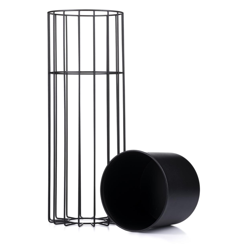 Метална саксия LOFT 55x20 см черен