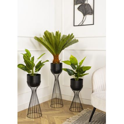 Метална саксия LOFT 68x20 см черен