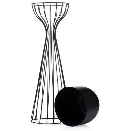 Метална саксия LOFT 68x20 см черен