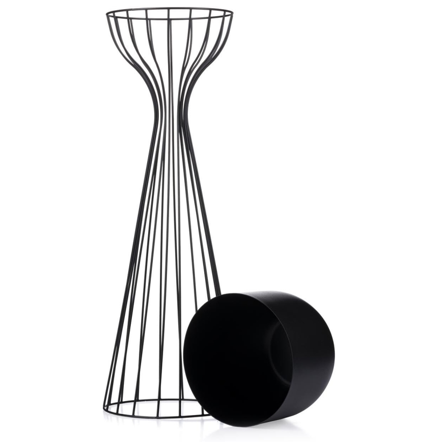 Метална саксия LOFT 68x20 см черен