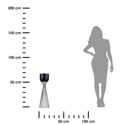 Метална саксия LOFT 68x20 см черен