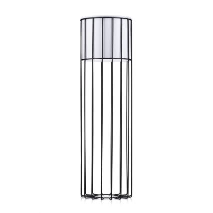 Метална саксия LOFT 70x20 см черен/бял