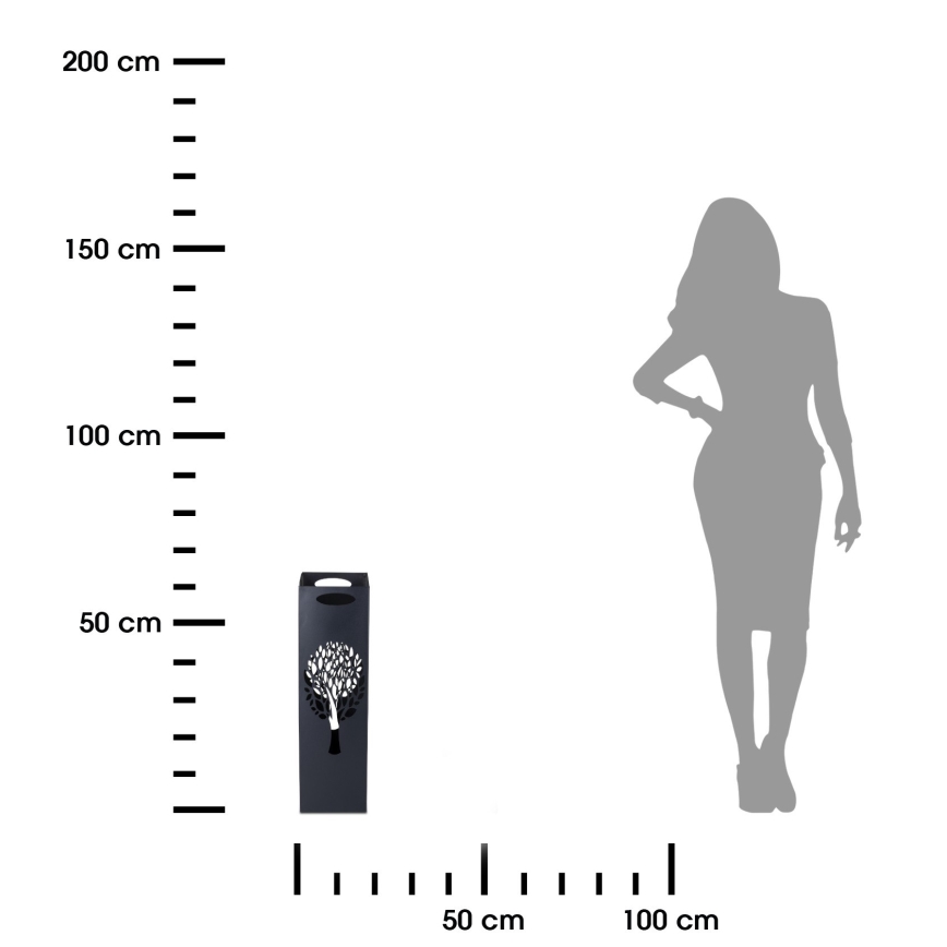 Метална стойка за чадъри INDUSTRIAL 60x21 см черен