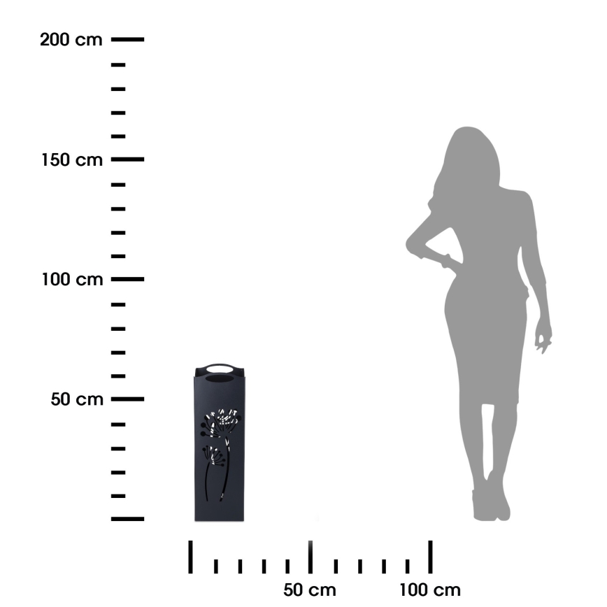 Метална стойка за чадъри INDUSTRIAL 60x21 см черен
