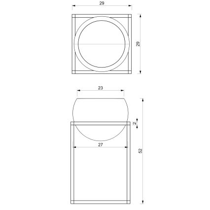 Метална стойка за цветя със саксия 51,3x29 см черен/златист