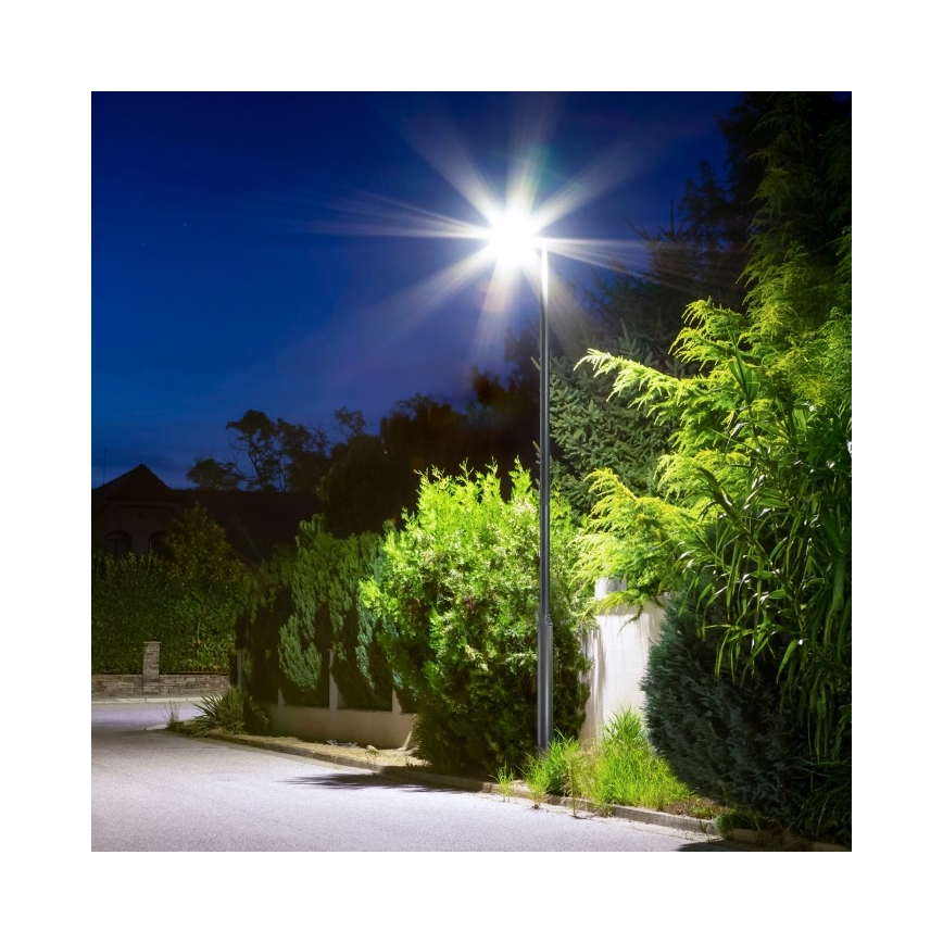 Метална тръба за стълб за външно осветление BASE, 3 m, сива