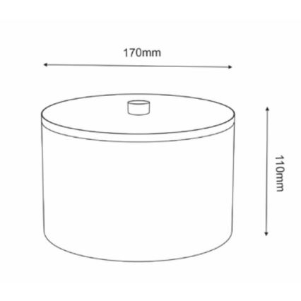 Метална кутия за съхранение 12x17,5 cм бяла