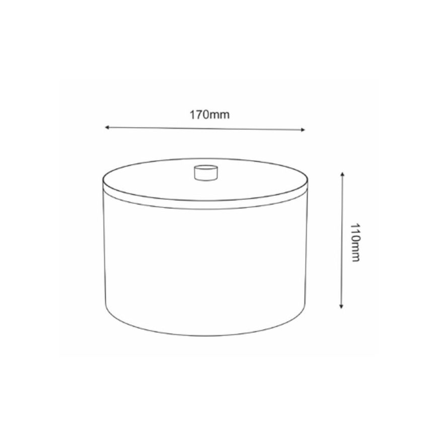 Метална кутия за съхранение 12x17,5 см черна