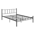 Метално двуспално легло ORMEL 120x200 см, черно, носимост 120 кг