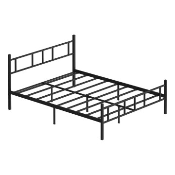 Метално двуспално легло PIRON 120x200 cm, черно, носимост 120 kg