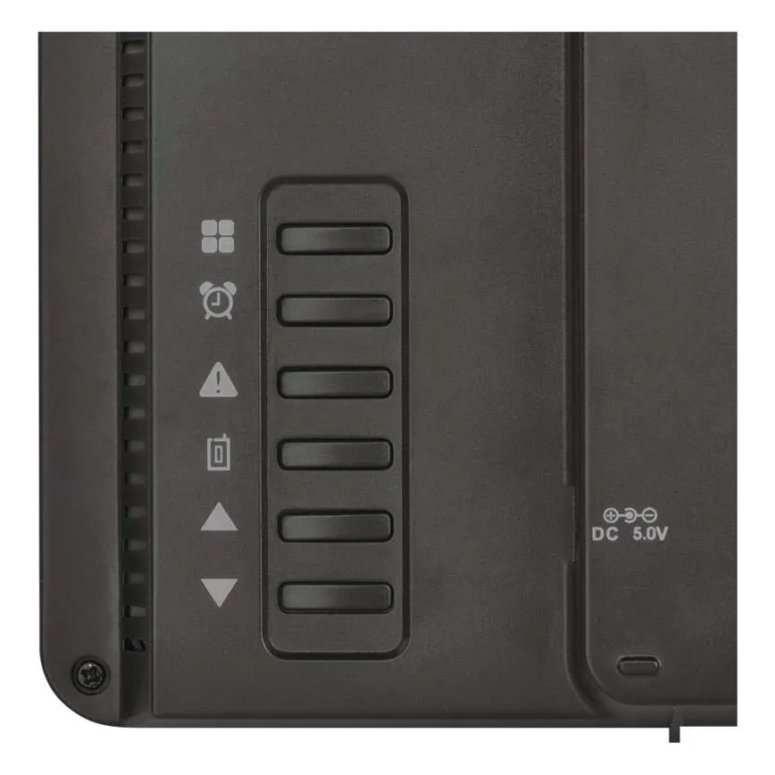 Метеорологична станция с цветен LCD дисплей и будилник 5V 3xAAA + 2xAA черна