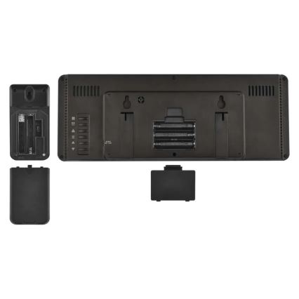 Метеорологична станция с цветен LCD дисплей и будилник 5V 3xAAA + 2xAA черна