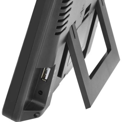 Метеорологична станция с LCD дисплей GoSmart 230V/3xAAA + 2×AAA Wi-Fi Tuya черен