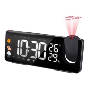 Метеорологична станция с LCD дисплей, будилник и проектор 5V/2xAA + 3xAA