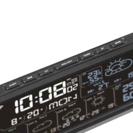 Метеорологична станция с LCD дисплей GoSmart 230V/3xAAA + 2×AAA Wi-Fi Tuya черен
