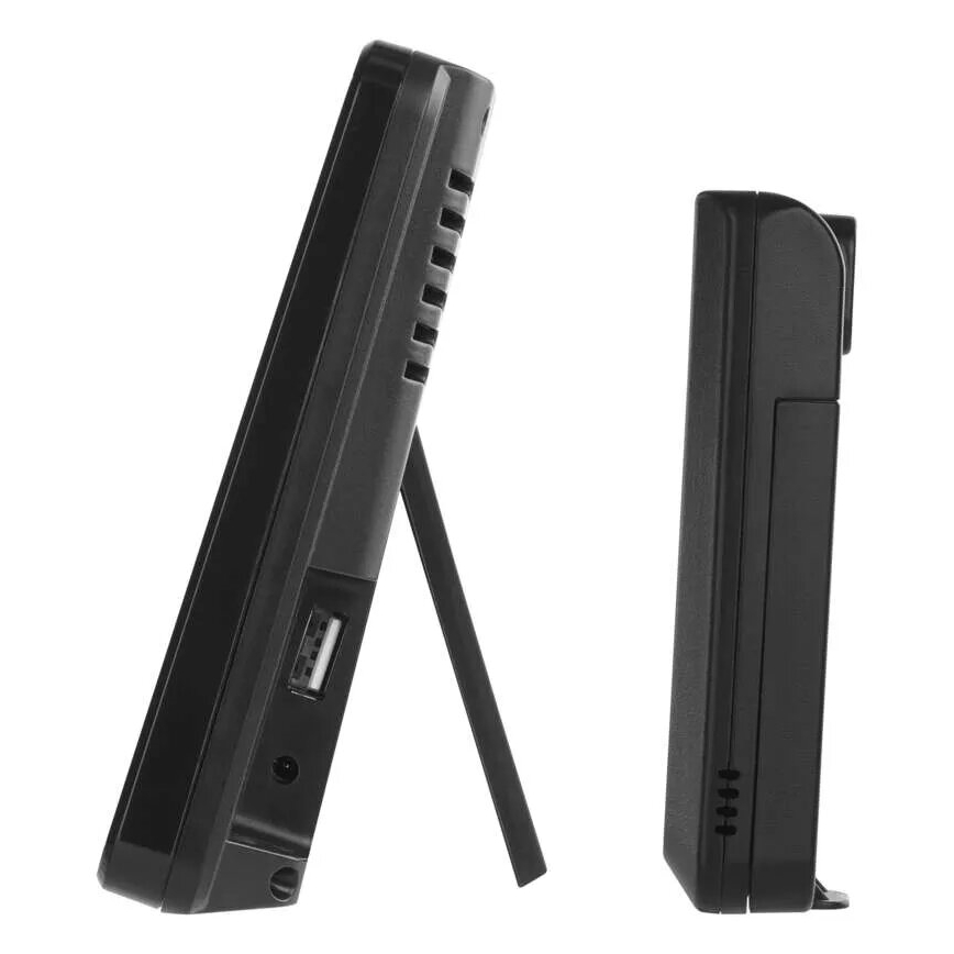 Метеорологична станция с LCD дисплей GoSmart 230V/3xAAA + 2×AAA Wi-Fi Tuya черна