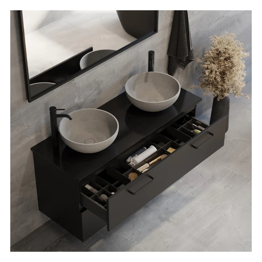 Мивка за плот BERGEN Ø 39 см бетон/сив