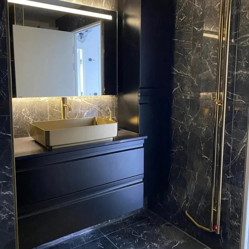 Мивка за плот LJORDAL 52 x 34 см, стомана/месинг